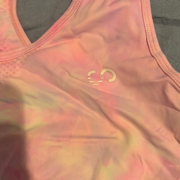 Vibrant Pink Tie-Dye Sports Bra - Picture 2 of 4